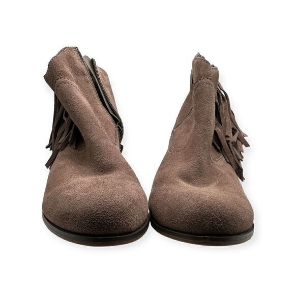 Steve Madden tan fringe zip up ankle boots women’s size 10m cian leather - Picture 6 of 12